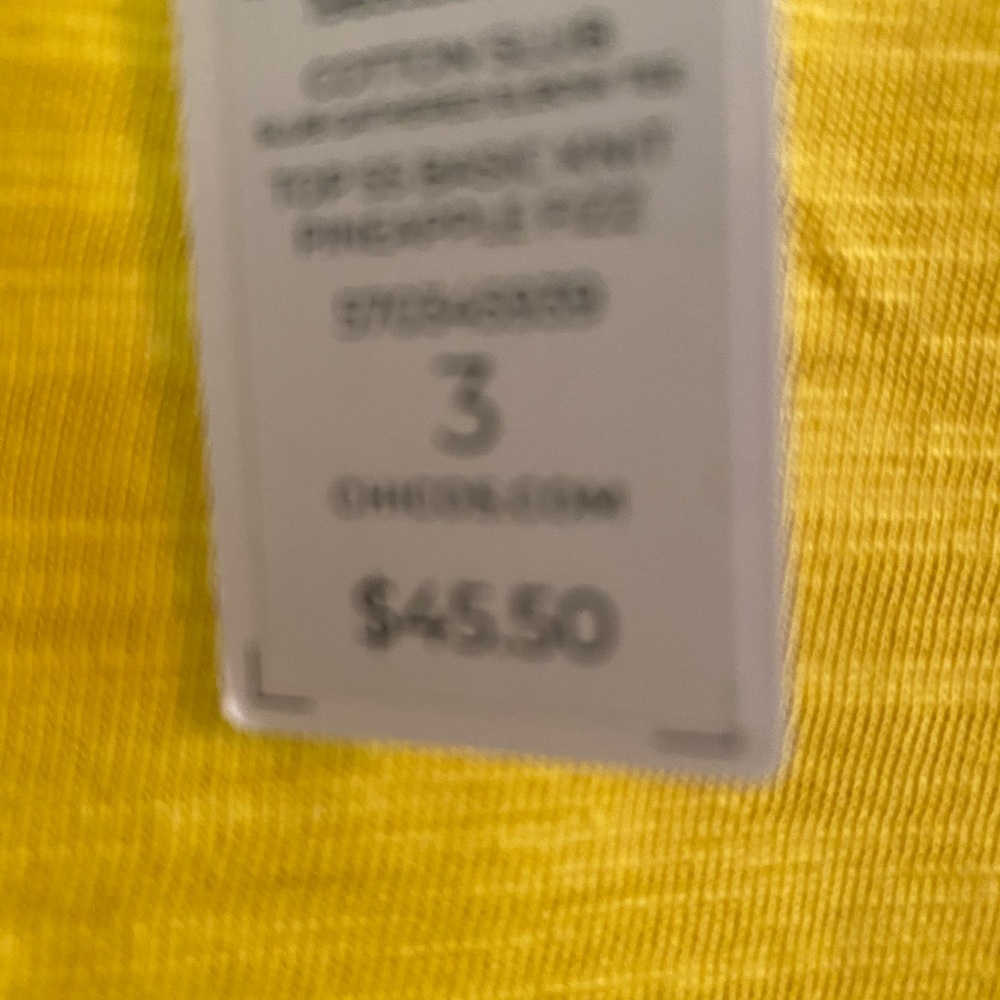 NWT Chico’s XL yellowish gold knit top. - Picture 4 of 6